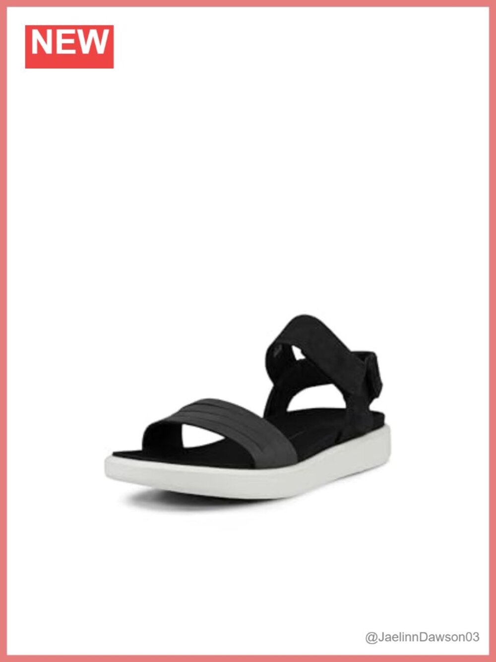 ECCO Flowt Strap Sandal Leather Microfiber PU Slingback Wedge Heel Women's